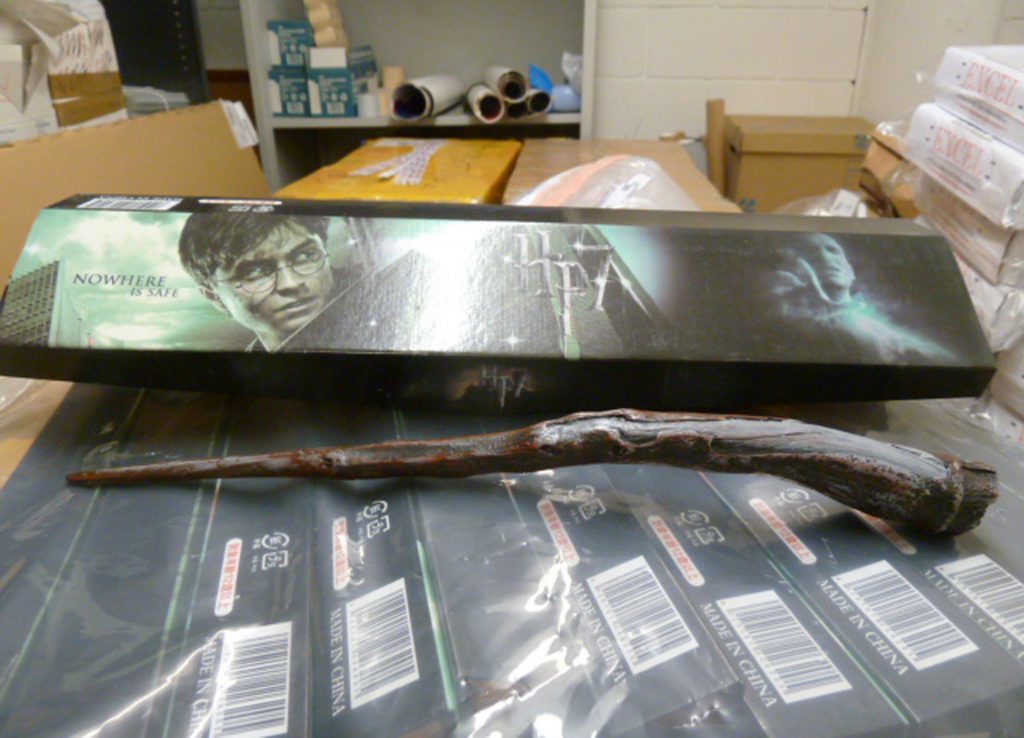 Counterfeit Harry Potter wands (Home Office/PA Wire)