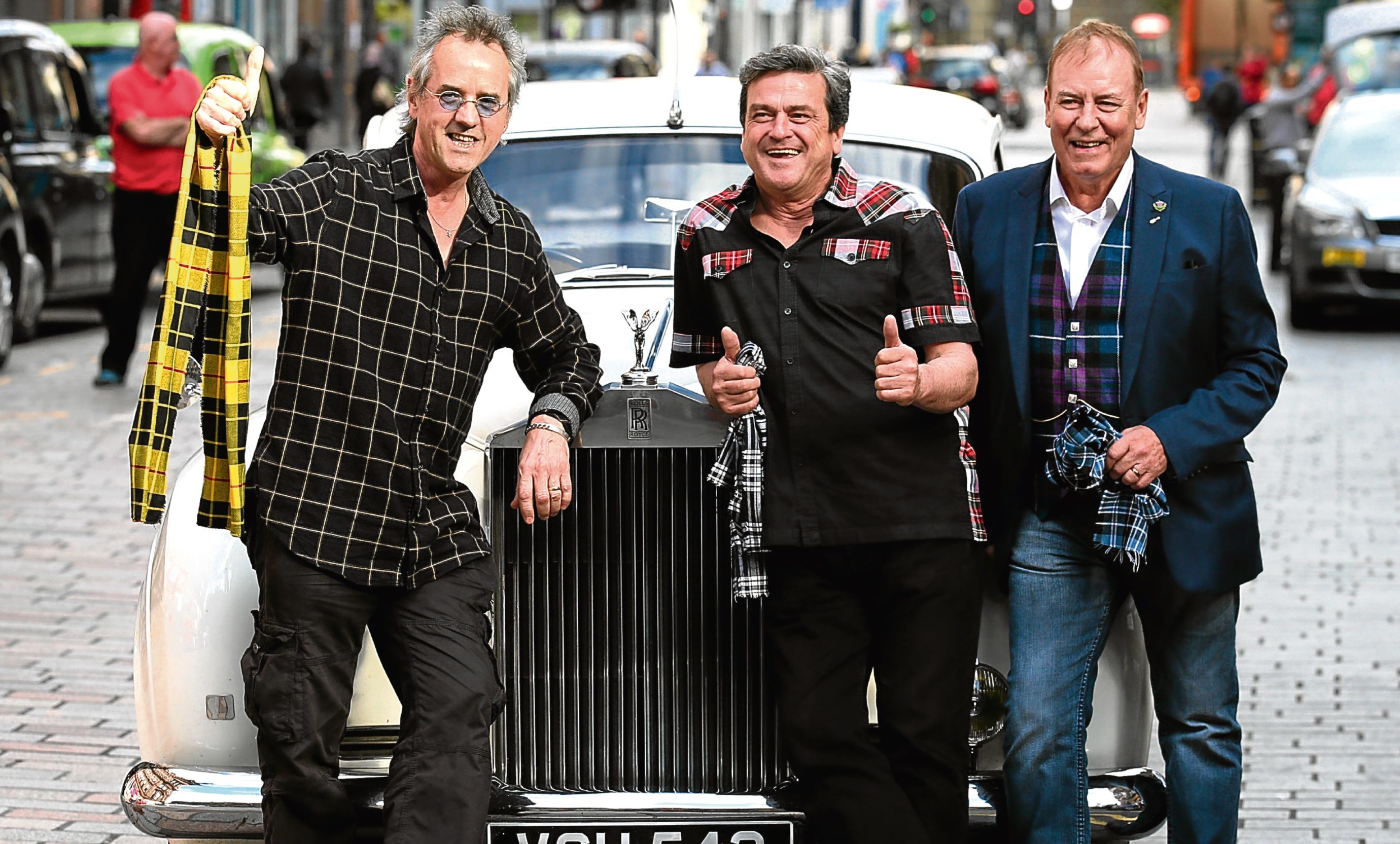 Bay City Rollers (left to right)  Stuart Wood, Les McKeown and Alan Longmuir (Andrew Milligan/PA Wire)