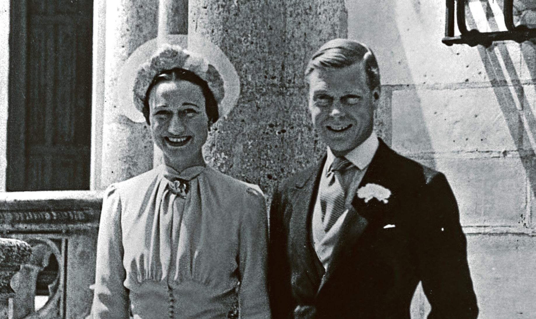 Duke of Windsor (1894 - 1972) and Mrs Wallis Simpson (1896 - 1986) on their wedding day, 1937  (Central Press/Getty Images)