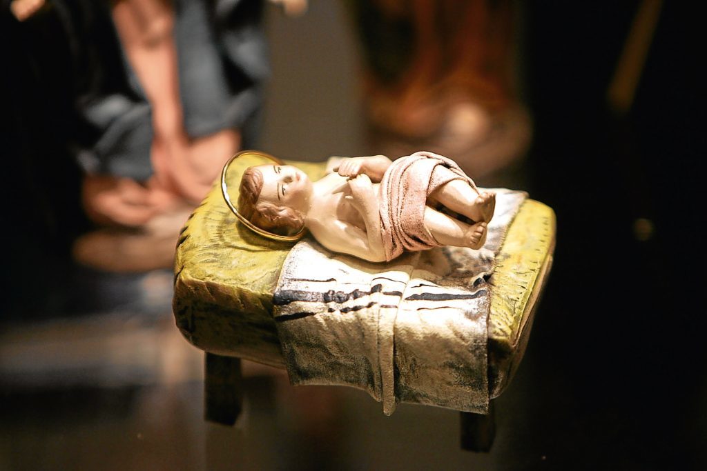 A scuplture of a baby Jesus that is part of a nativity scene from Spain (Joe Raedle/Getty Images)