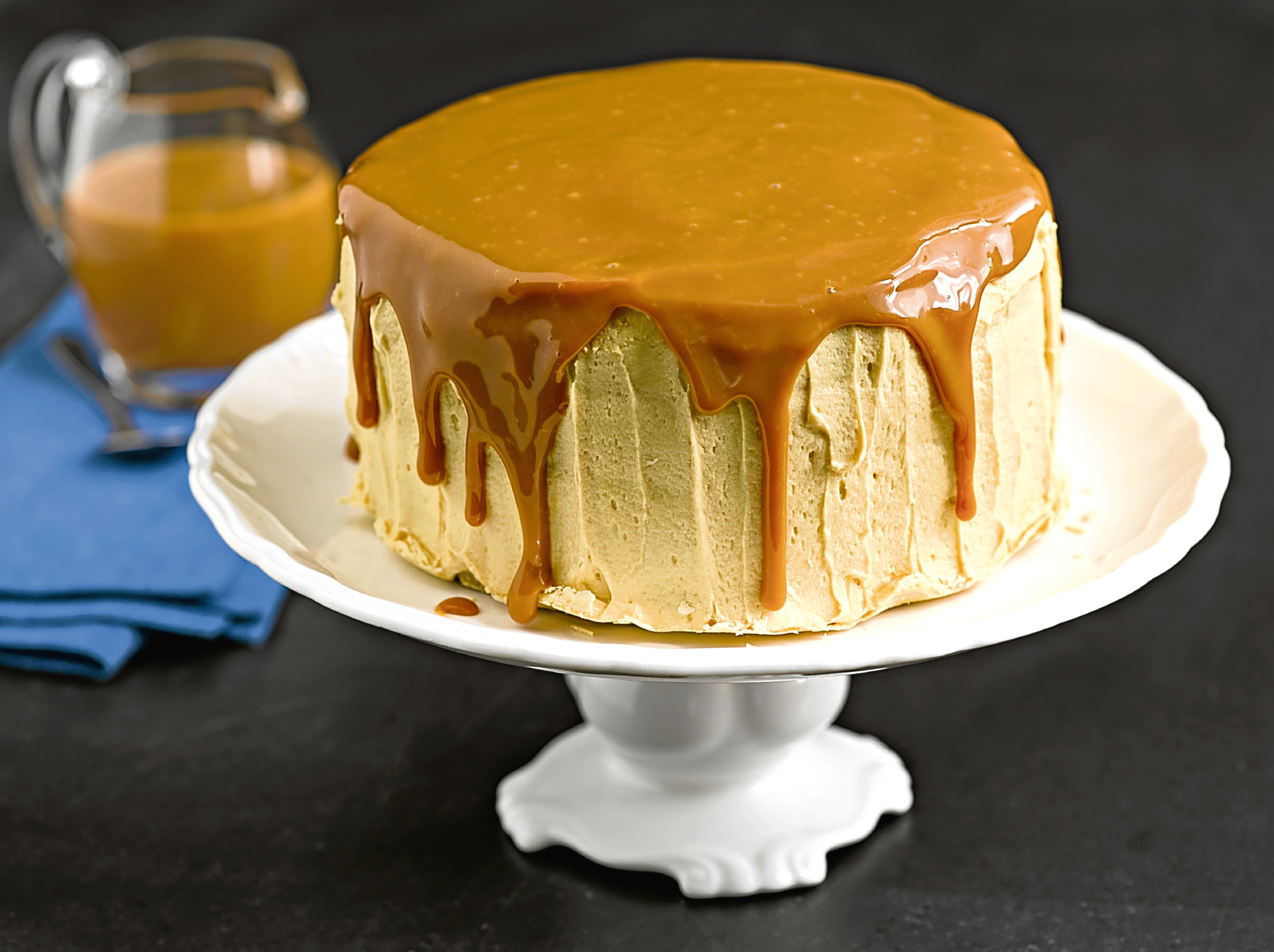 Rachel's malted caramel cake