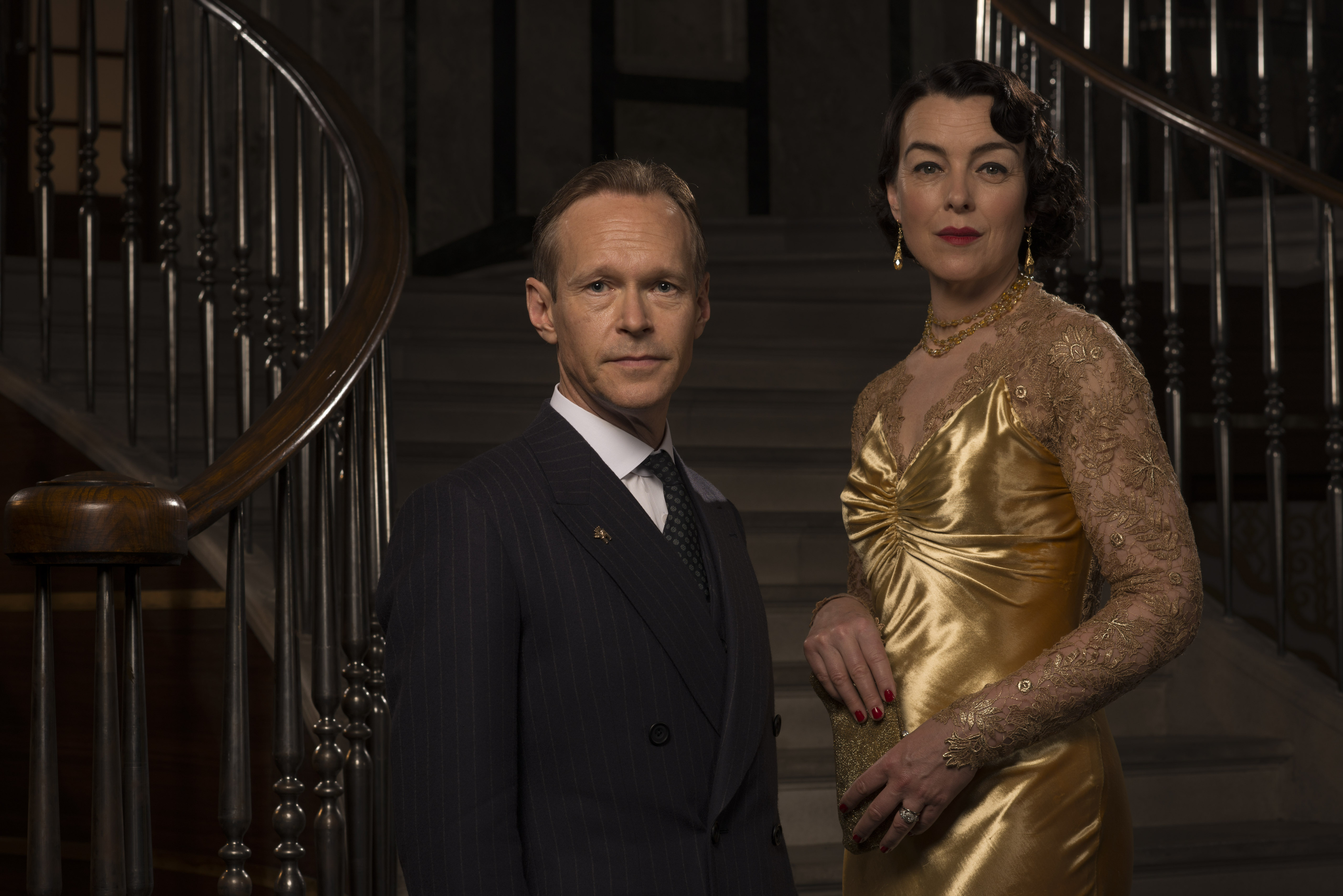 Steven Mackintosh and Olivia Williams in The Halcyon (ITV)