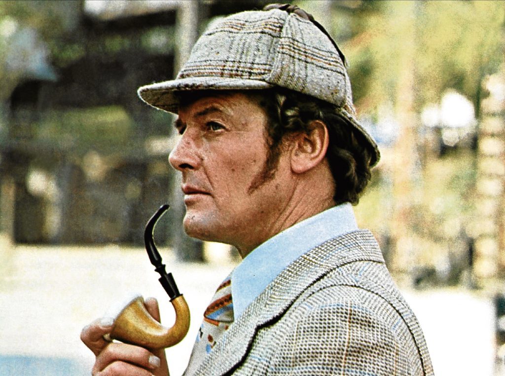 Roger Moore as Holmes (Allstar/NBC) 