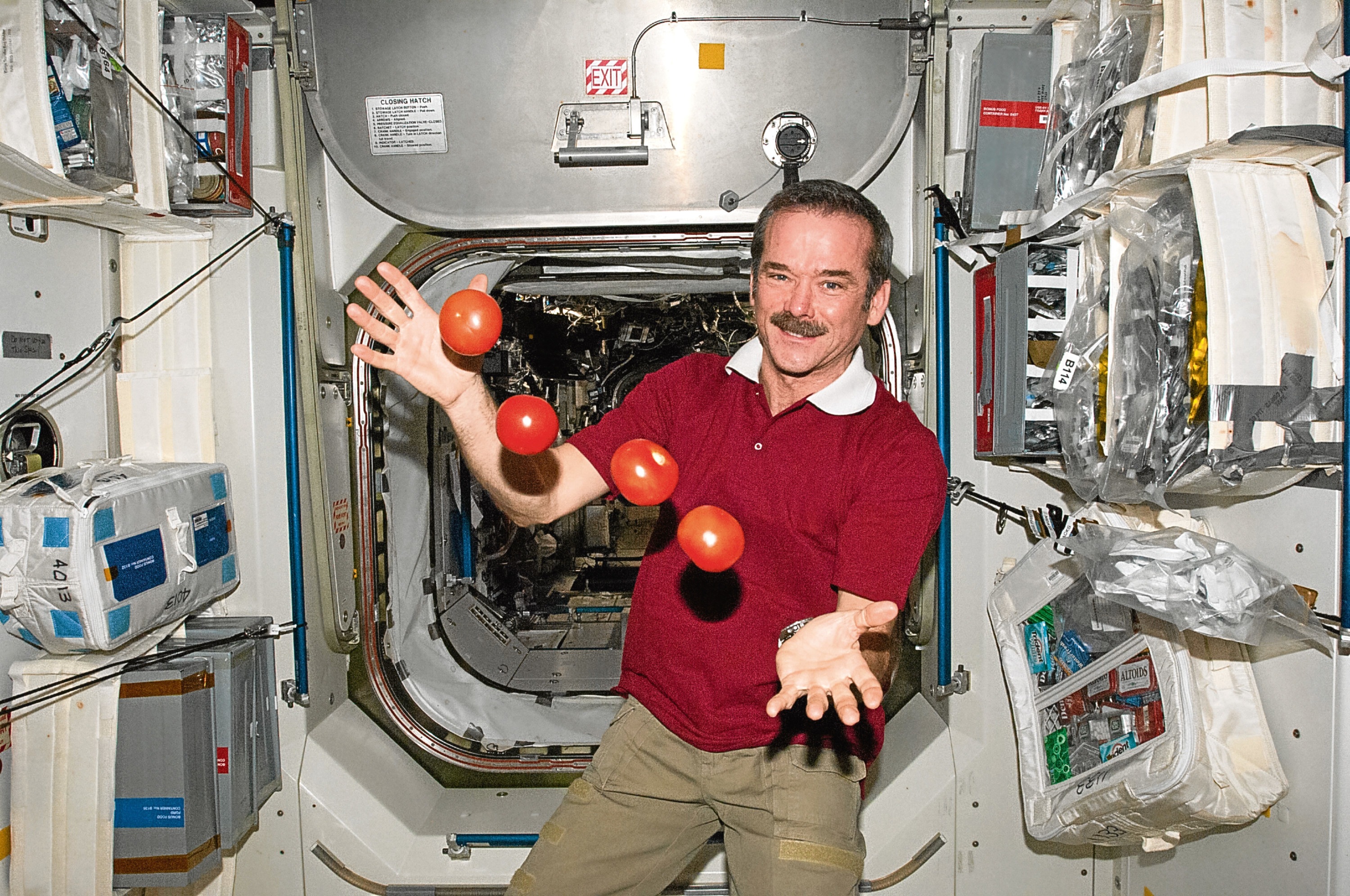 Chris Hadfield in space