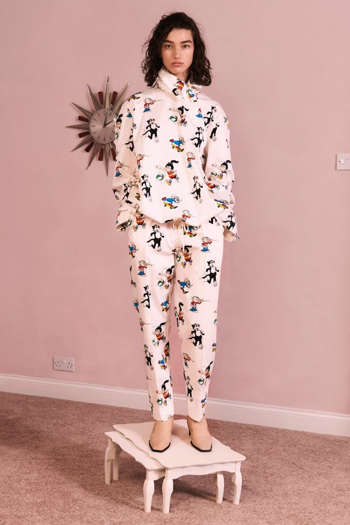 Outfit with a print featuring characters from The Dandy comic strip, designed by Stella McCartney. Beano Studios/Stella McCartney/PA Wire