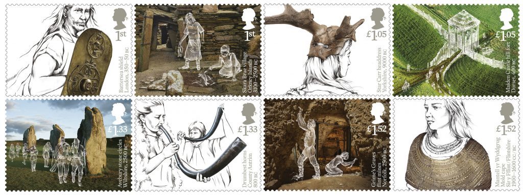 The stamps explore how people lived in prehistoric times and depict famous iconic sites as well as some of the most exceptional artefacts from around the UK. (Royal Mail/PA Wire)