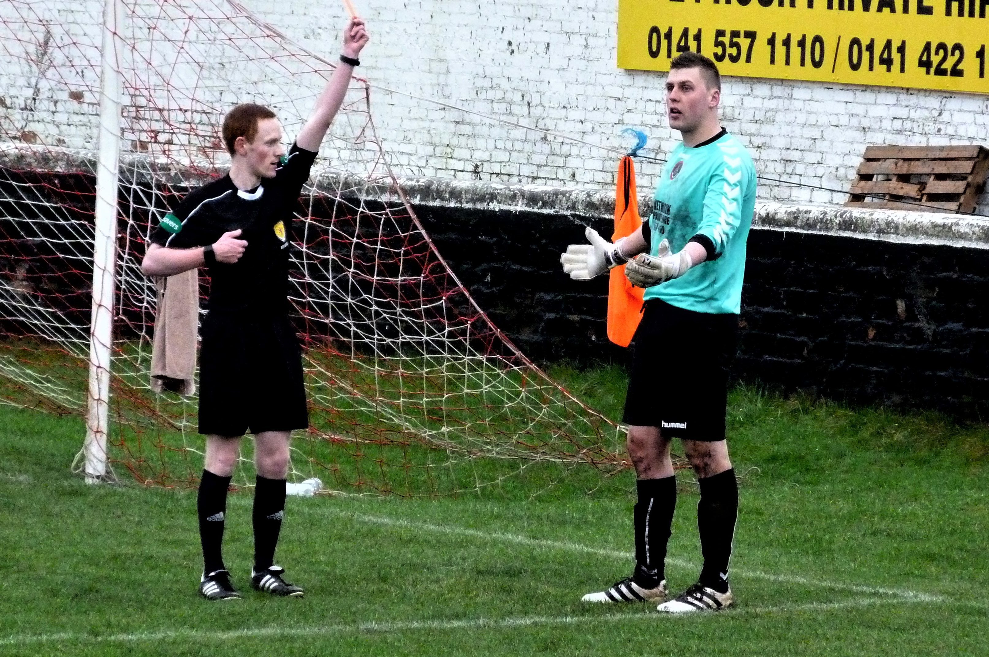 Garry Whyte is sent off (Duncan Darragh)