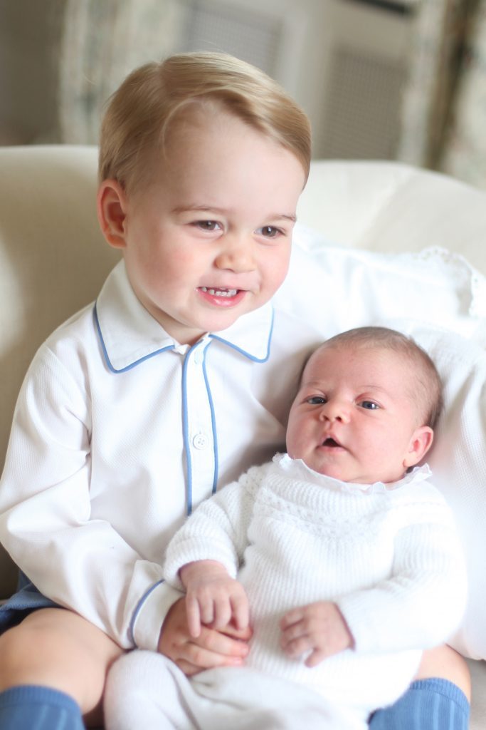 Photo released by the Duke and Duchess of Cambridge of Prince George and Princess Charlotte. 