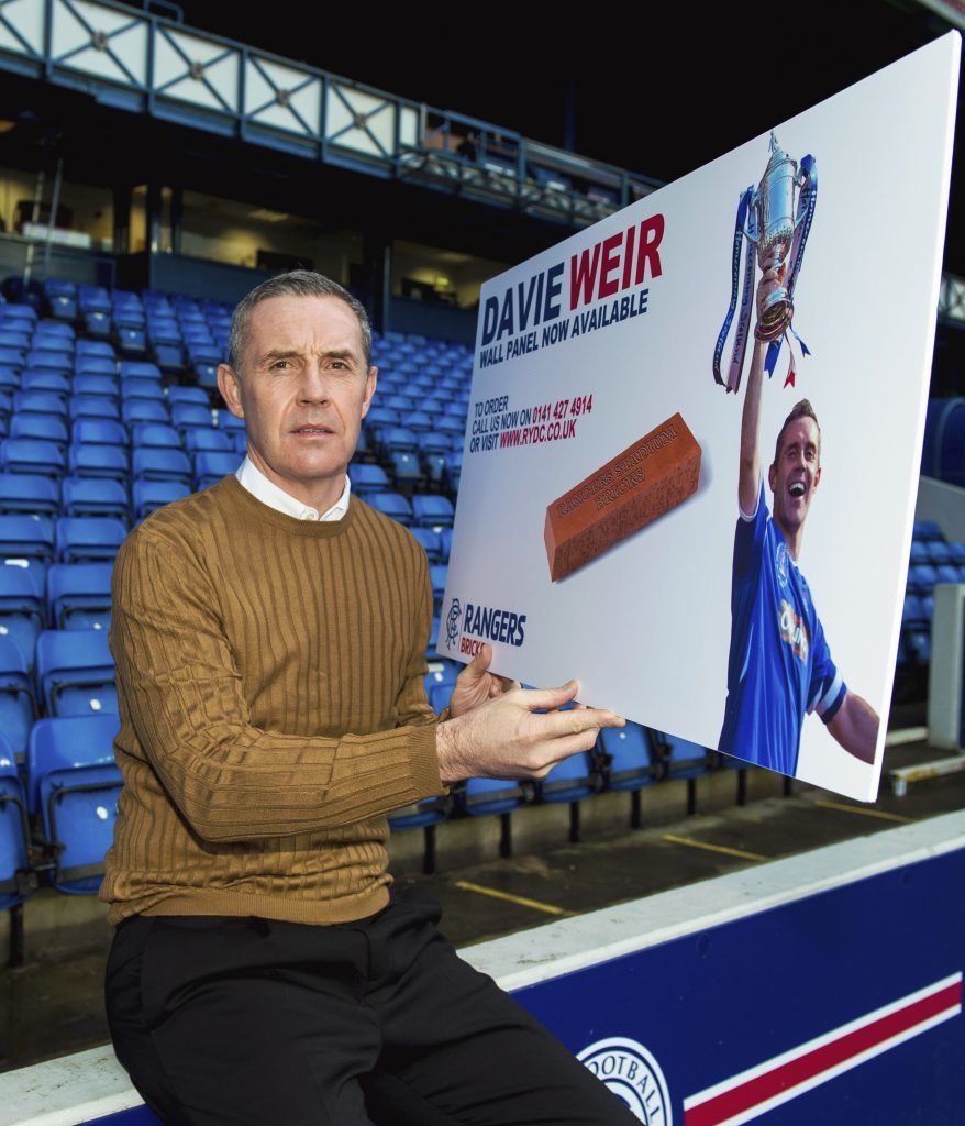 Rangers assistant manager David Weir is honoured with a Brick Panel (SNS Group)