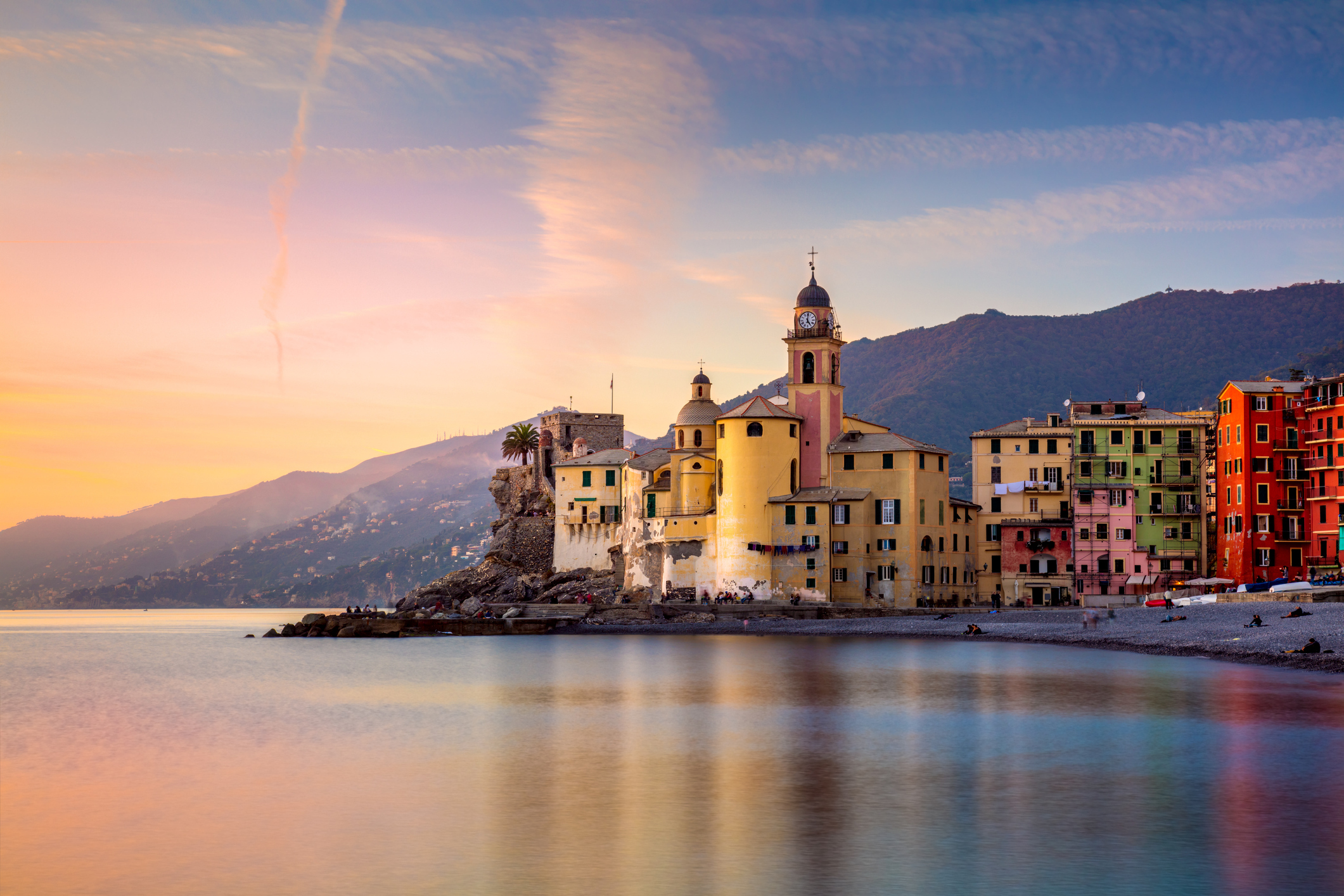 Beautiful Small Mediterranean Town at the sunrise time - Camogli, Italy, European travel (iStock)