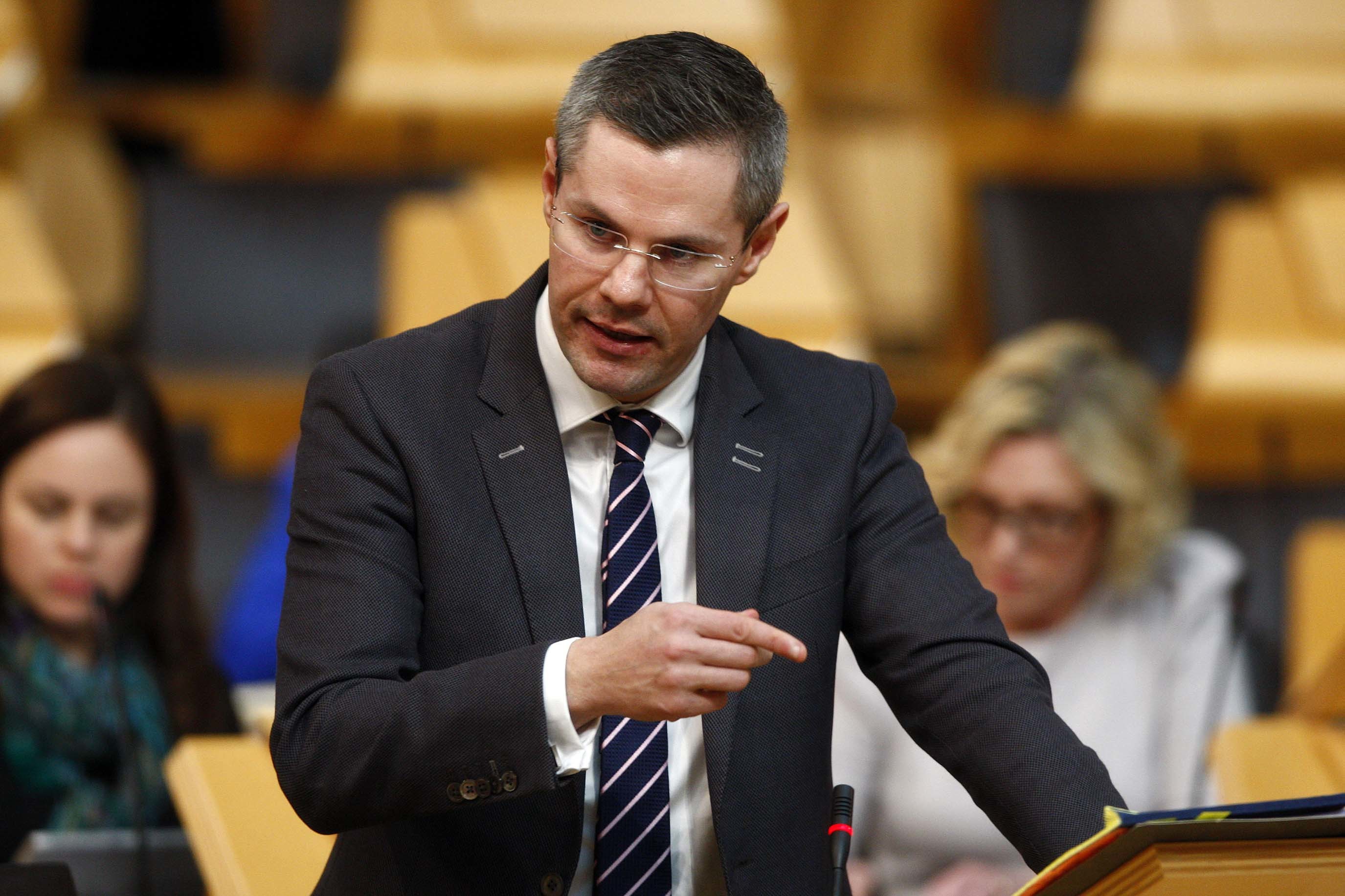 Derek Mackay announcing changes to the non-domestic rates (Andrew Cowan/Scottish Parliament)
