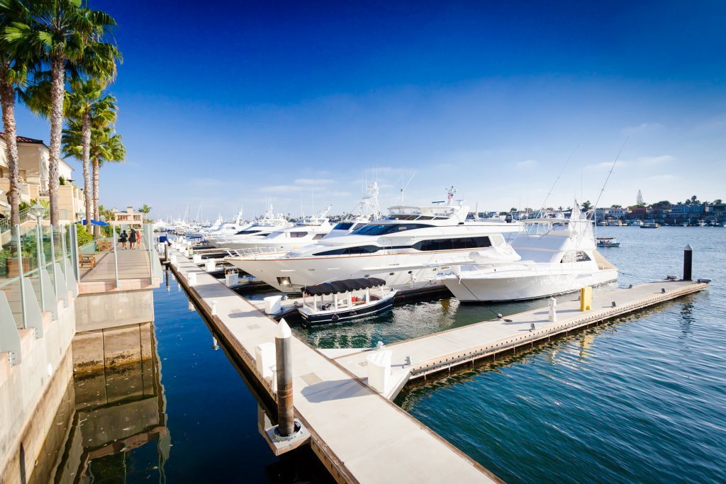 Yachts docked at Newport Beach (Getty Images)
