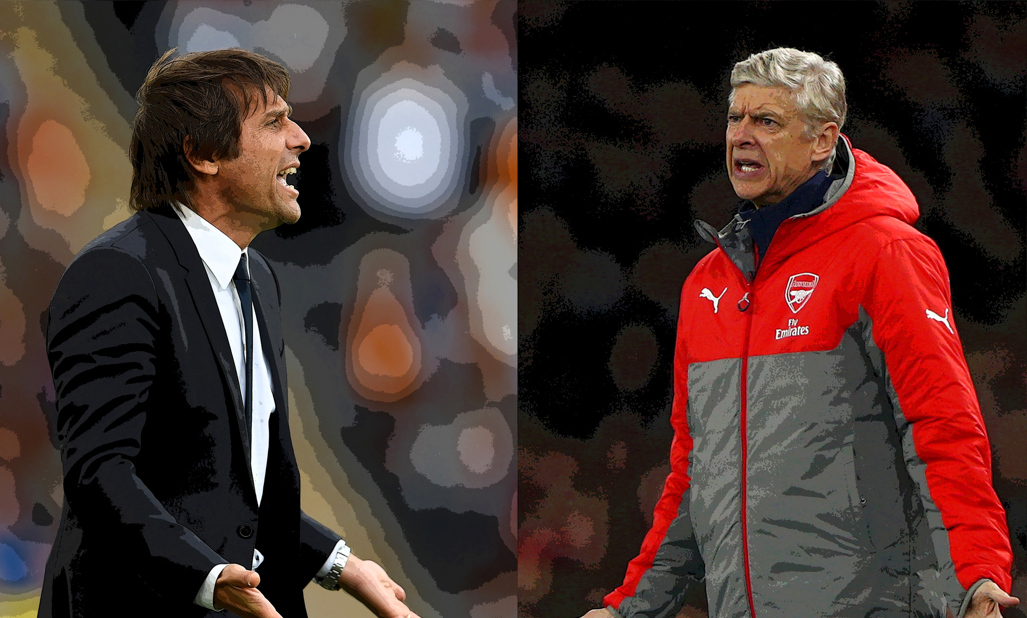 Chelsea manager Antonio Conte (left) and Arsenal's Arsene Wenger (Laurence Griffiths & Ian Walton/Getty Images)