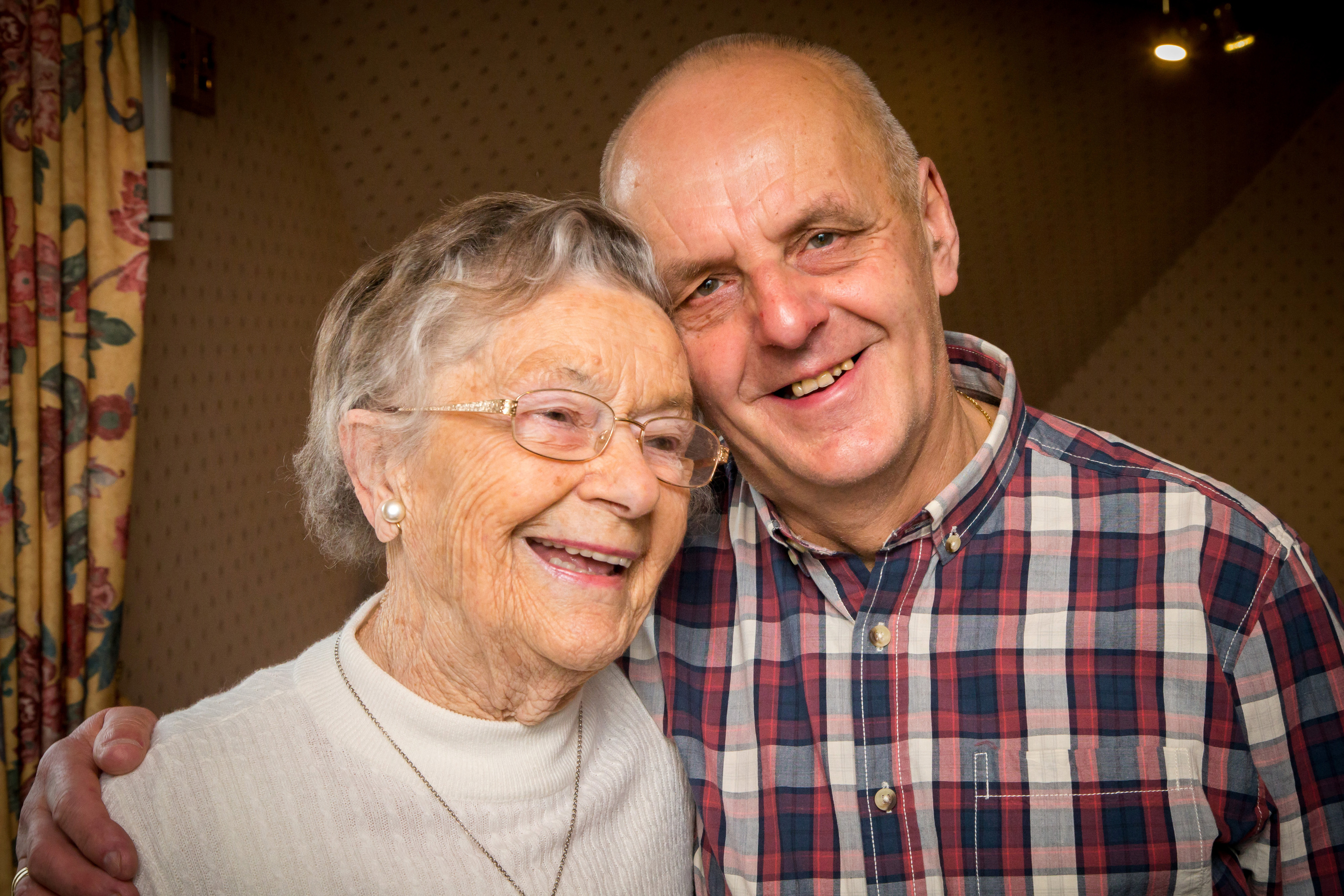 Retired nurse Margaret McInroy with Bill Douglas, who she nursed as a sick baby (Bob Collier Photos)