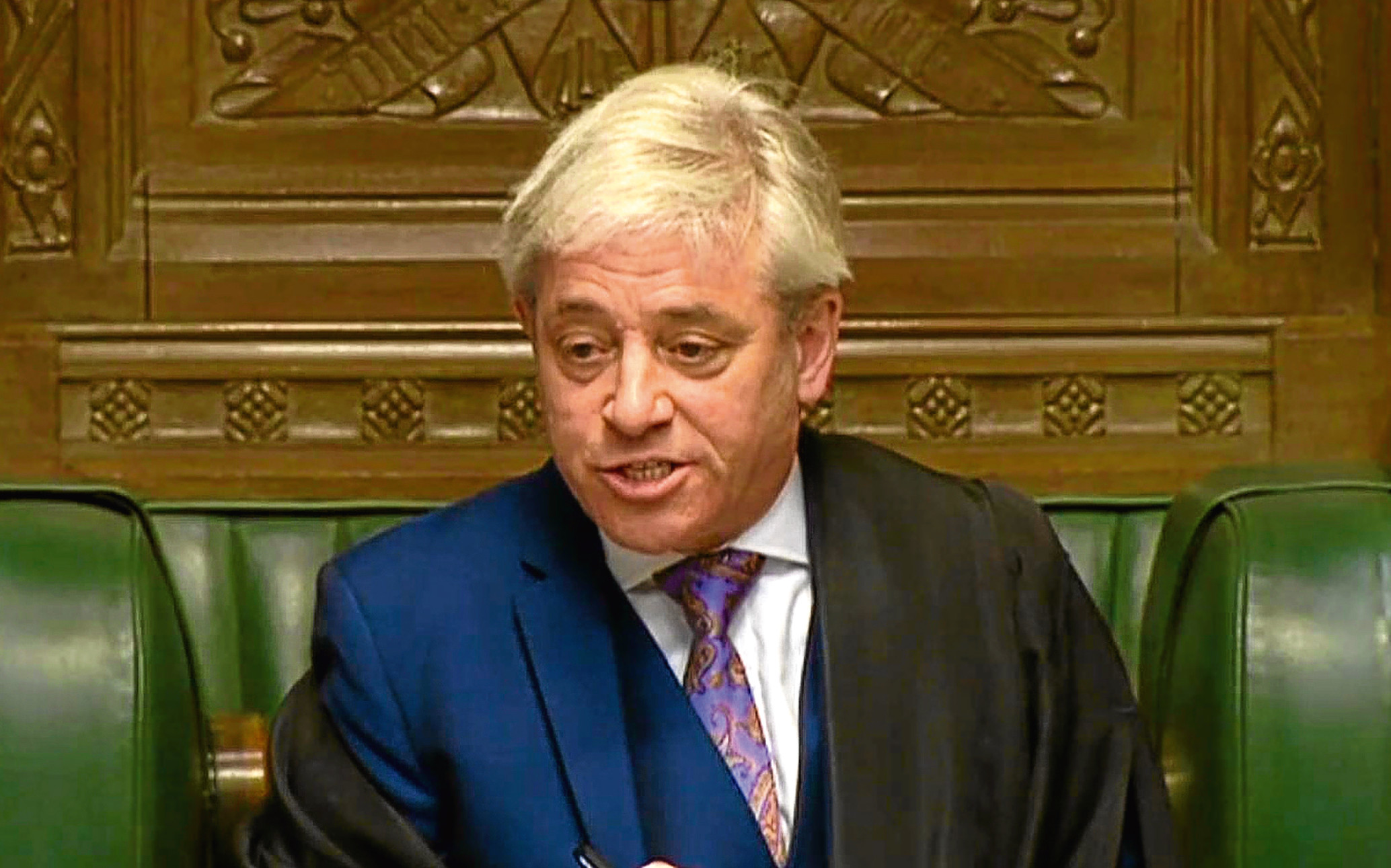 Commons Speaker John Bercow speaks during Prime Minister's Questions in the House of Commons (PA Wire)