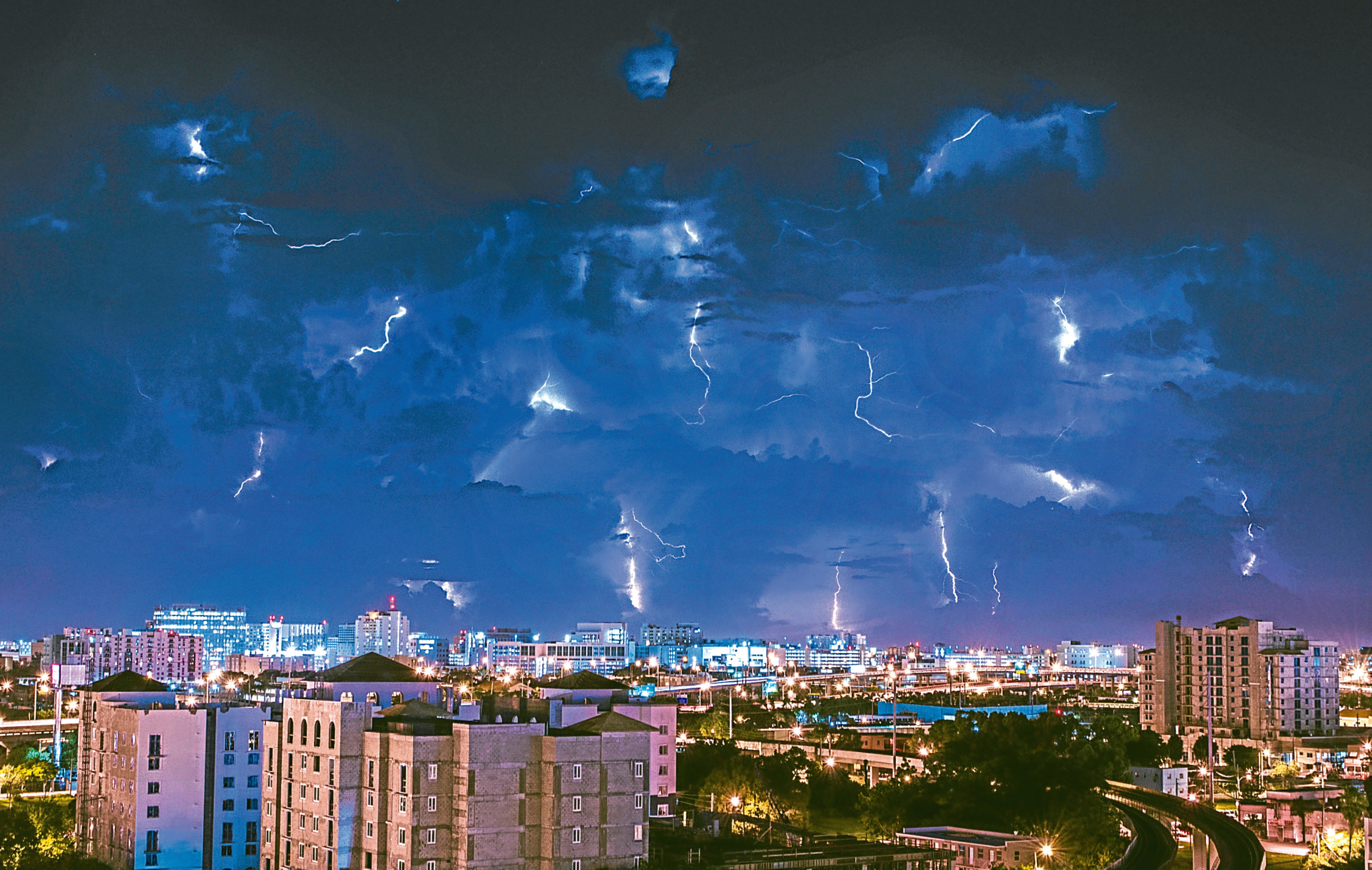 Electrical storm over Miami (Getty Images)