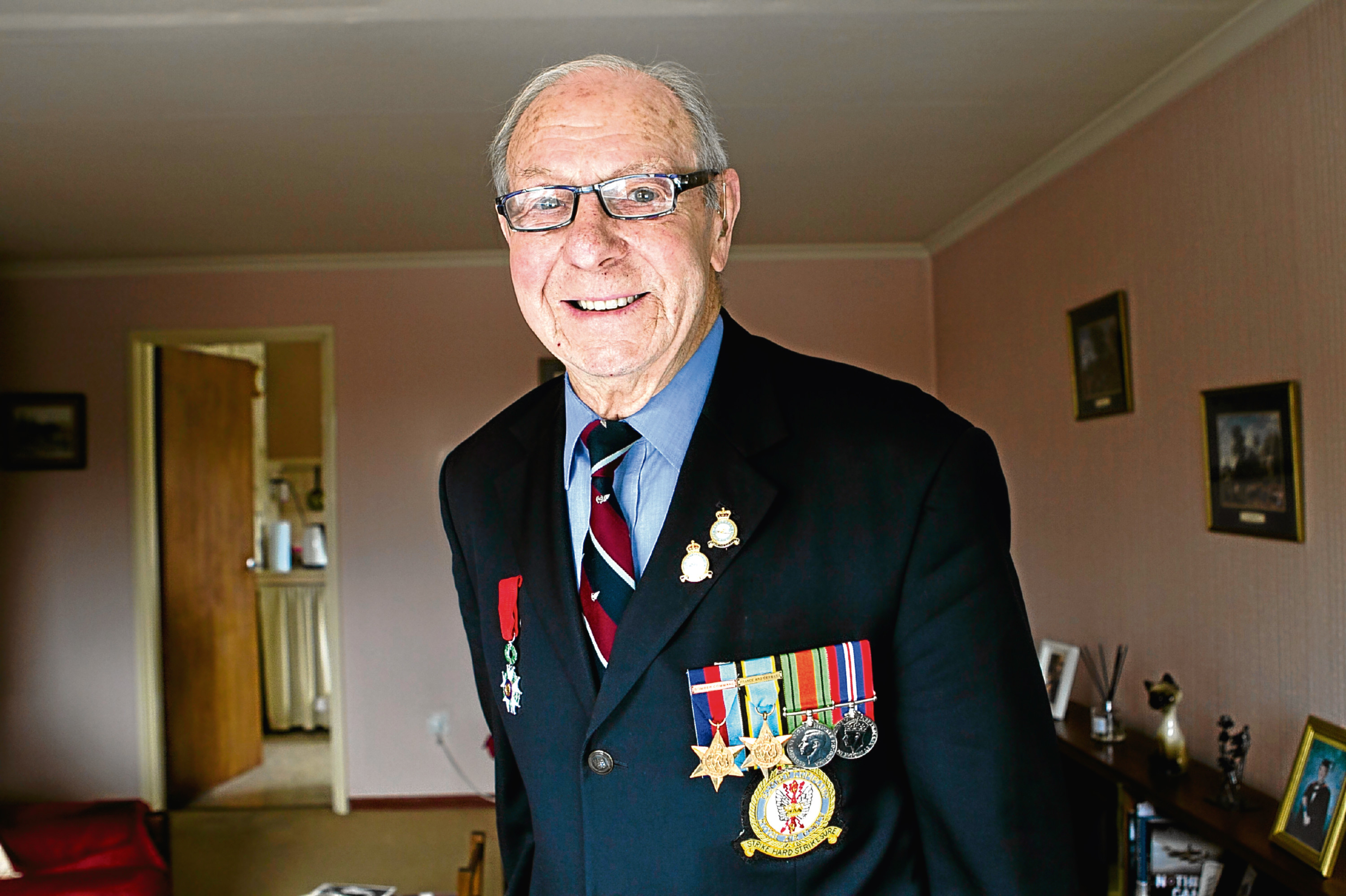 92 year old Geoffrey Payne, who was a rear gunner, flying Lancaster bombers during WWII (Andrew Cawley / DC Thomson)