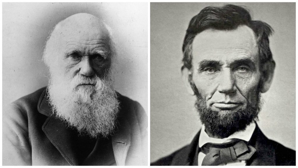 Darwin (left) and Lincoln (General Photographic Agency/Getty Images)