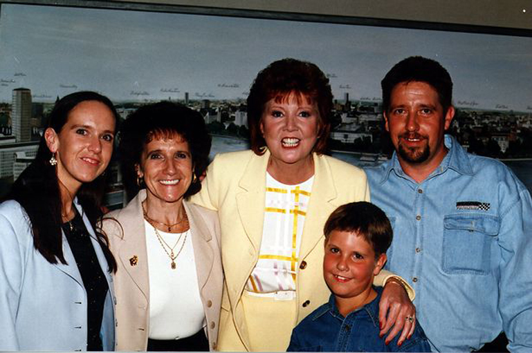 Elspeth Ross, who was forced to give her son away for adoption in 1947, being reunited with him with Cilla Black