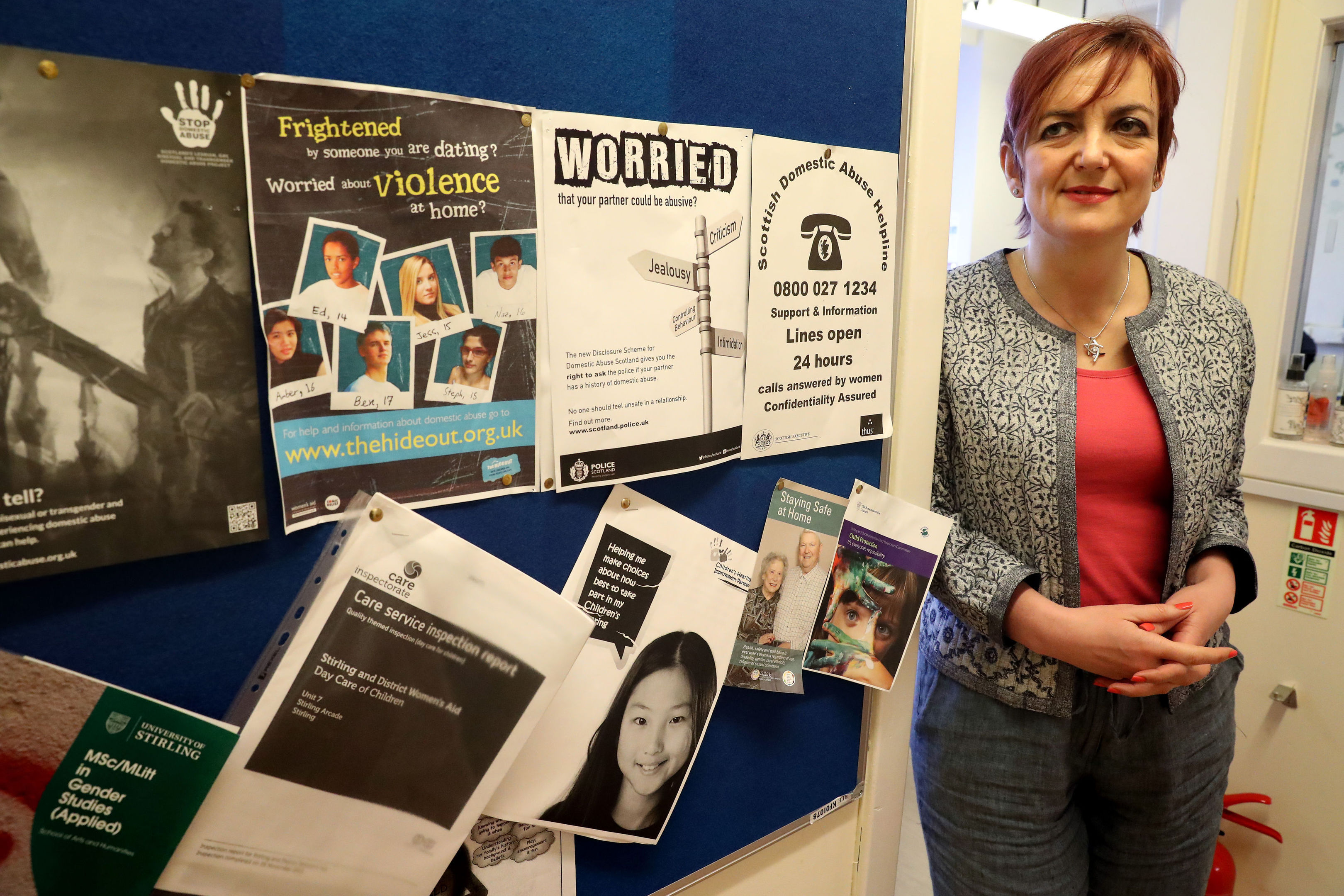 Equalities Secretary Angela Constance during a visit to Stirling and District Women's Aid where she met staff and volunteers as she made an announcement on the structure of equalities funding. (Andrew Milligan/PA Wire)