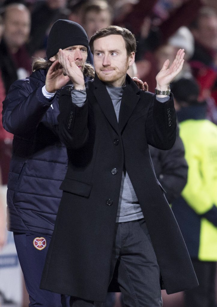 Hearts head coach Ian Cathro was delighted at full time (SNS Group)