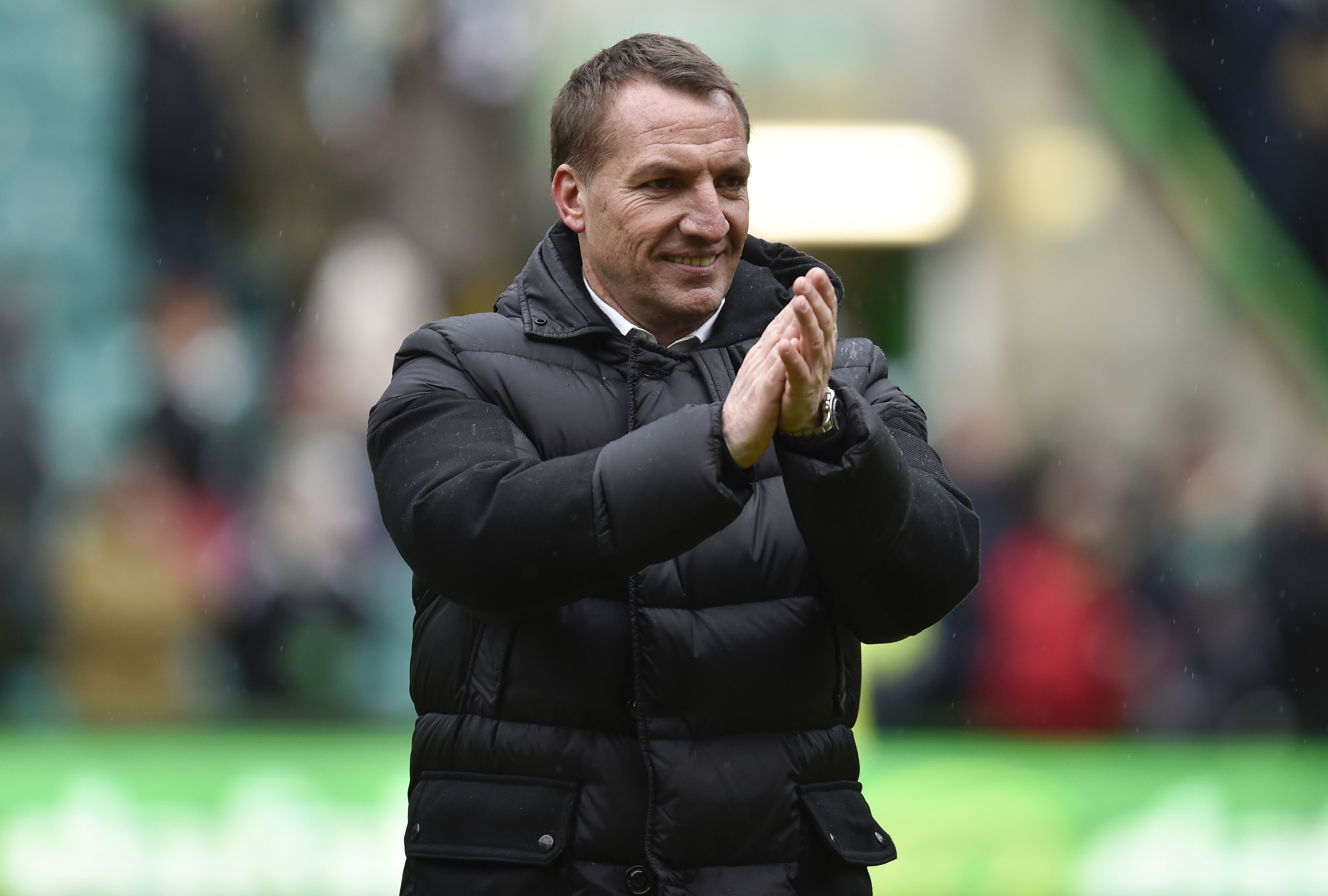 Celtic manager Brendan Rodgers celebrates the Cup win over Inverness (SNS Group)