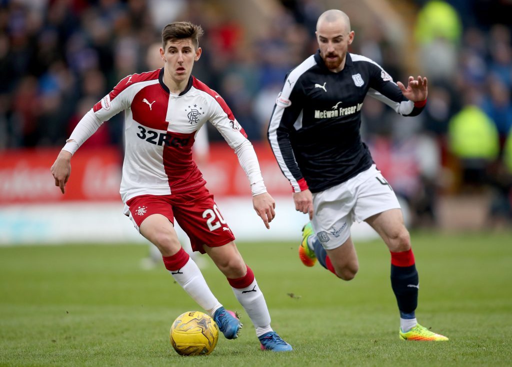 Emerson Hyndman in action for Rangers against Dundee (Jane Barlow/PA Wire)