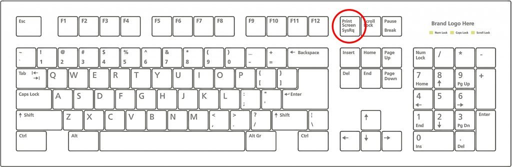 standard keyboard layout image