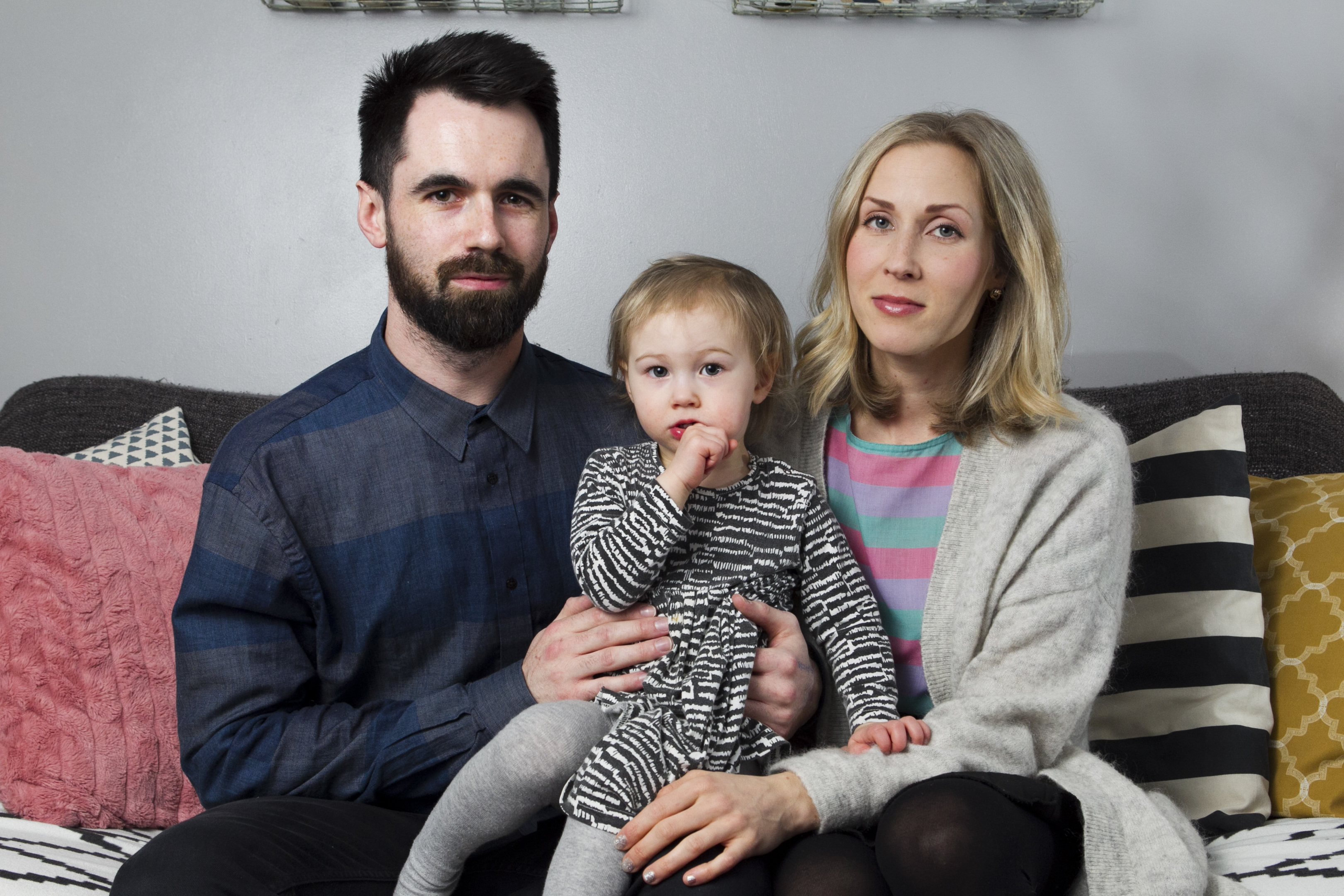 Matthew and Nina Aikas-Adam, and their daughter, Lana (Andrew Cawley / DC Thomson)