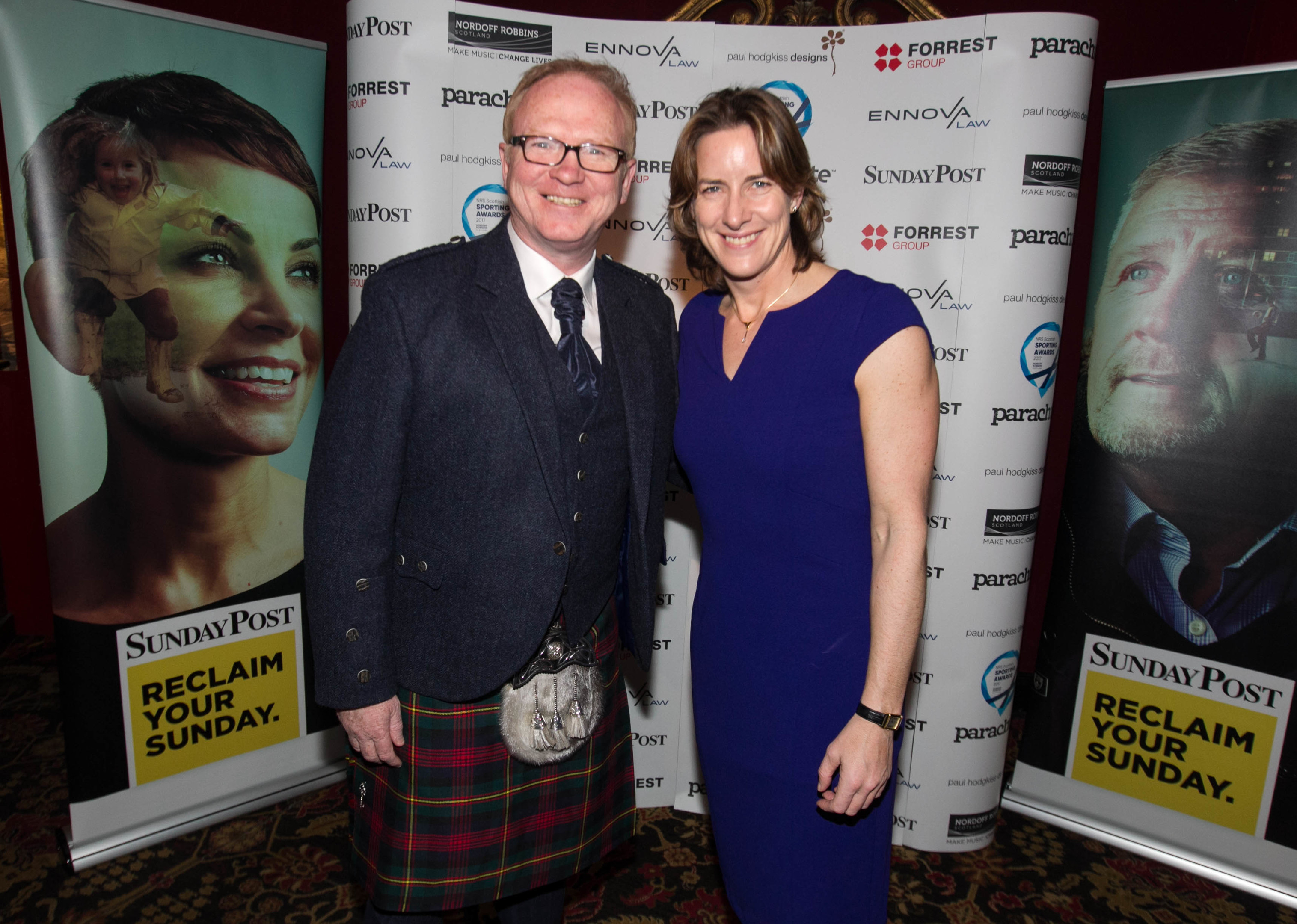 Alex McLeish and Dame Katherine Granger at the Nordoff Robbins Sporting Awards (Chris Austin / DC Thomson)