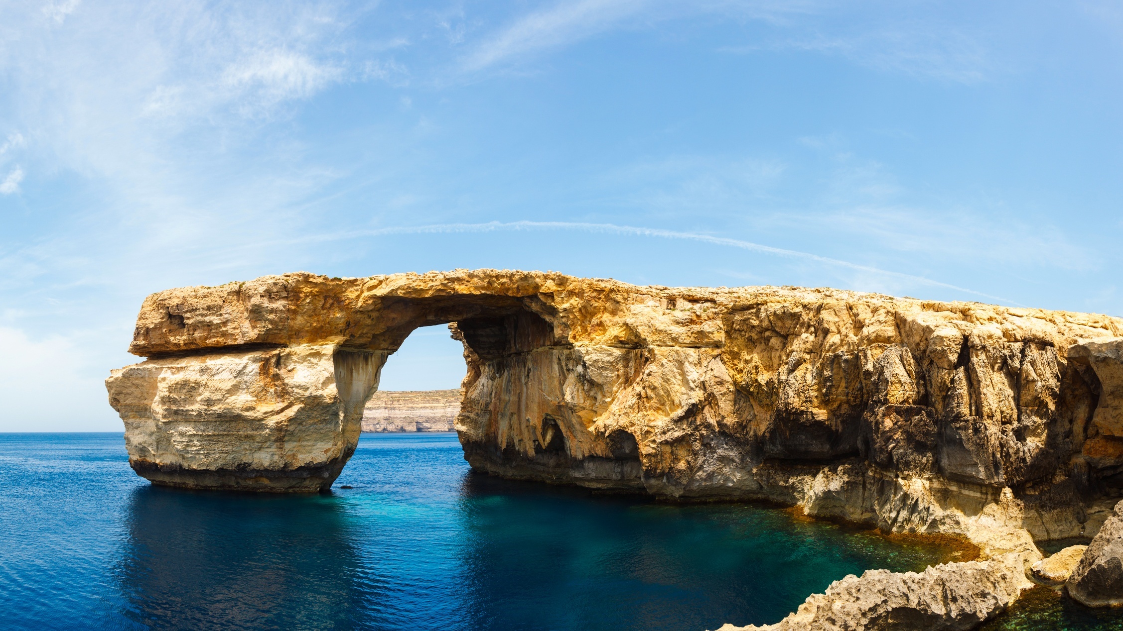 The Azure Window, Malta, before it collapsed (PA)