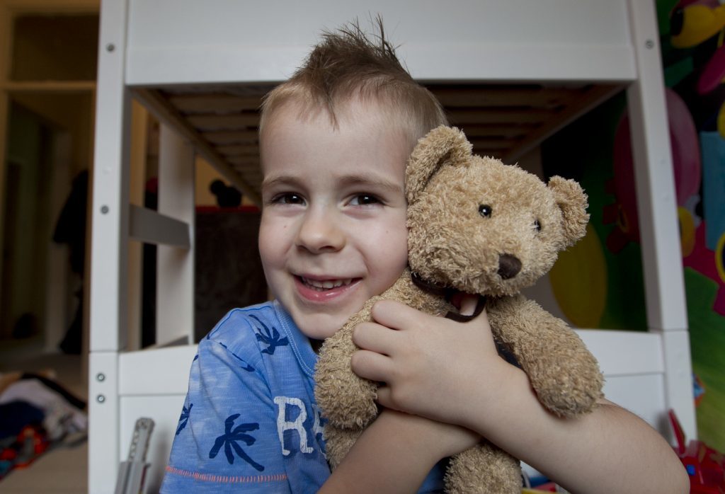 Niko has been reunited with his teddy (Andrew Cawley / DC Thomson)