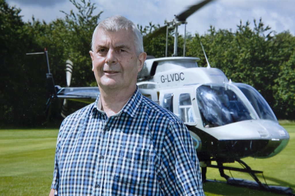 Last year David went on a helicopter ride to fly alongside a Spitfire (Andrew Cawley / DC Thomson)