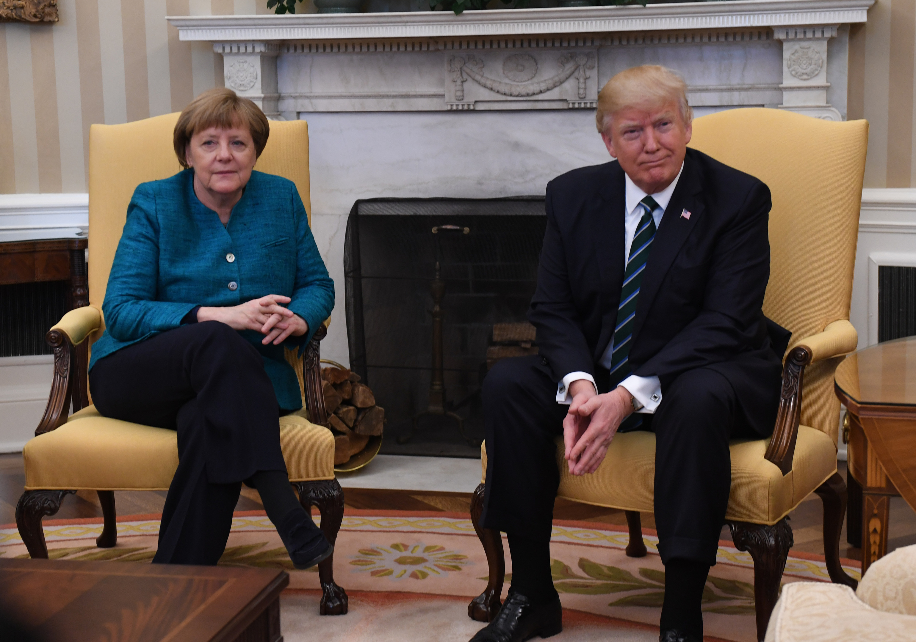 Merkel and Trump's body language said a lot (Pat Benic-Pool/Getty Images)