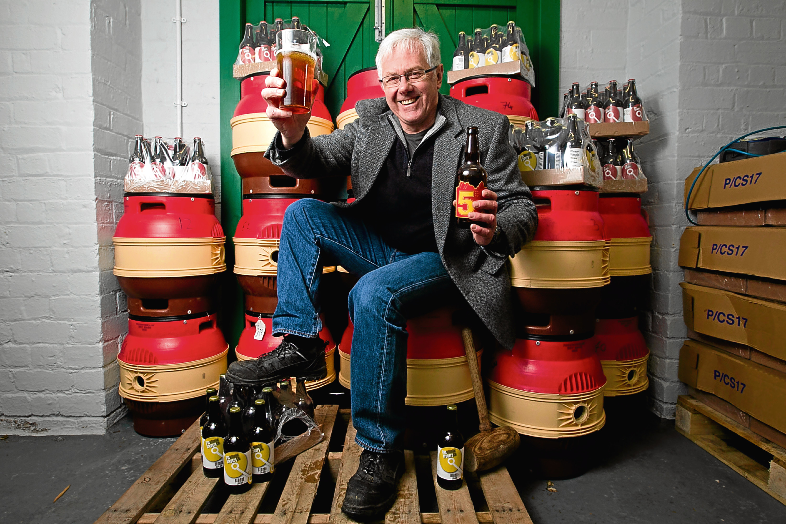 Richard White, who quit his normal office job to start his own beer brewery - The Freewheelin' Brewery Co. (Andrew Cawley)