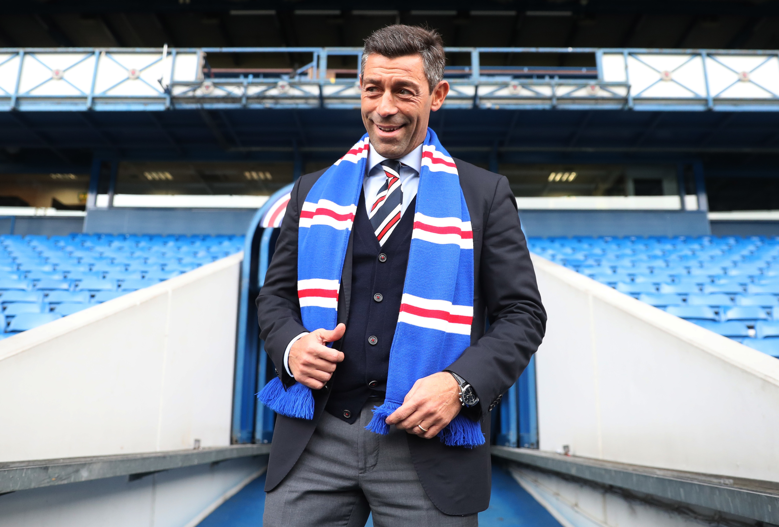 Pedro Caixinha poses at the tunnel after he is unveiled as the new manager of Rangers (Ian MacNicol/Getty Images)