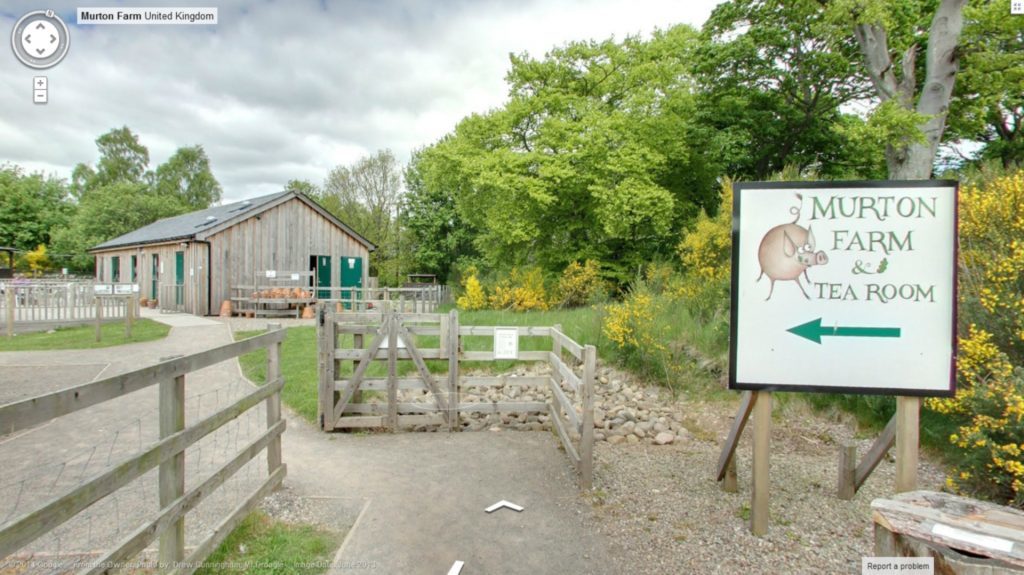 The entrance to Murton Farm in its Google virtual tour shot by Mr Droogle.