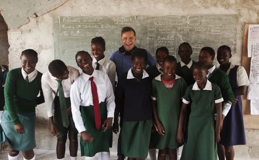 Ricky Ross from Deacon Blue on a visit to Zambia with the Scottish charity. (Simon Murphy/Sciaf/PA Wire)