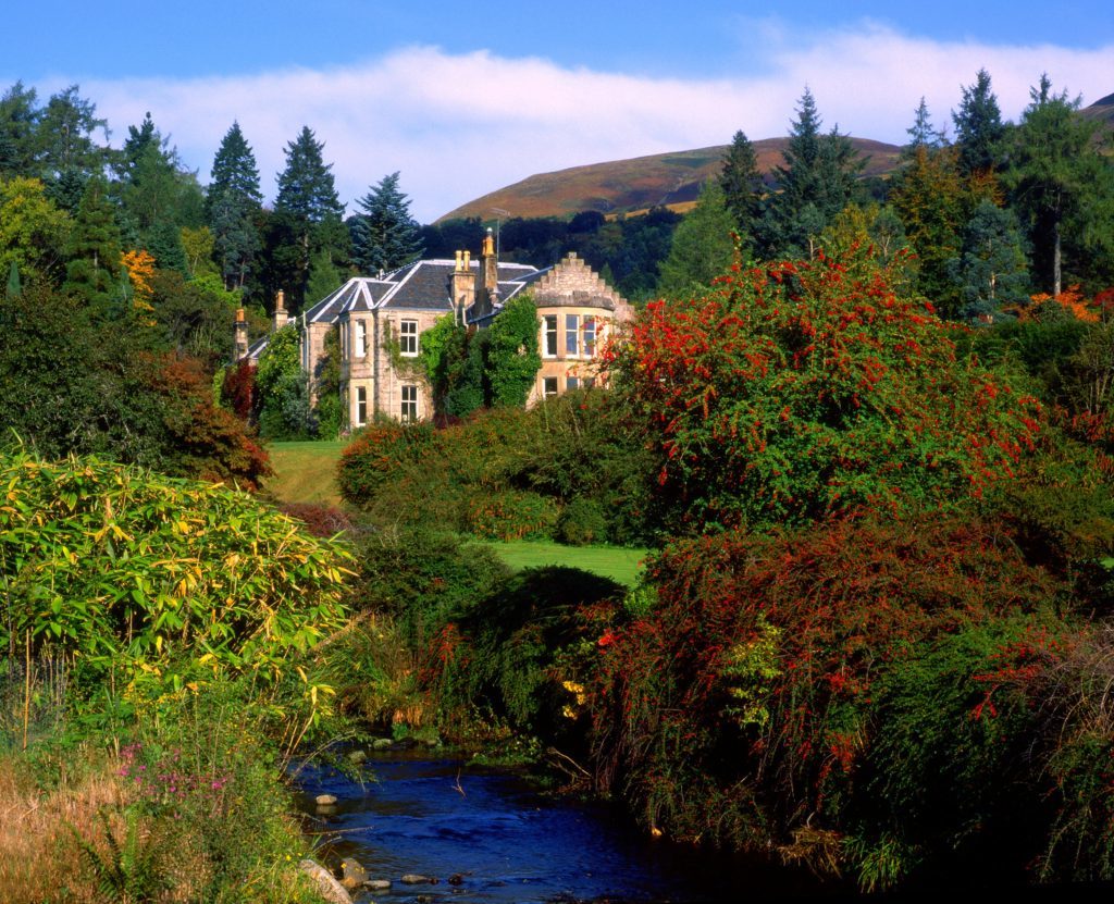 early autumn colours in Crarae gardens,loch fyne Argyll national-trust,