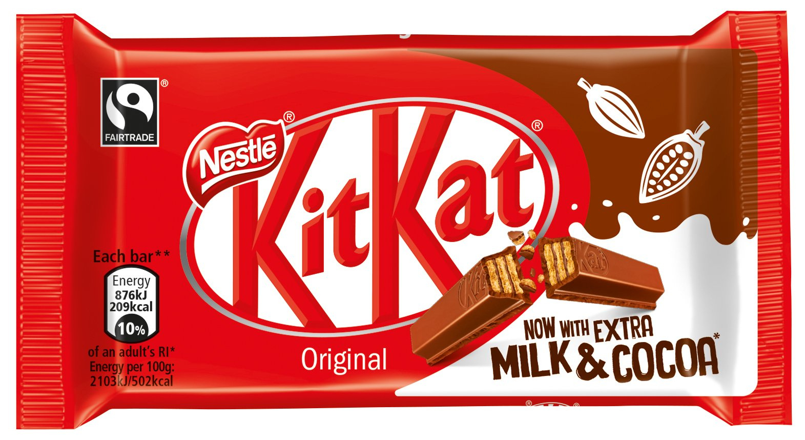 The new KitKat will contain extra milk and extra cocoa from this week as the company continues efforts to reduce sugar. (Nestle UK /PA Wire)