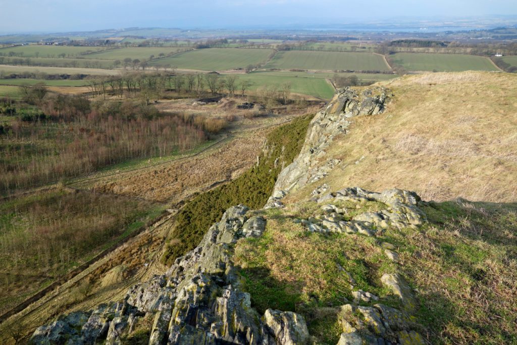 View towards the Firth of Forth from the top of Binny Craig