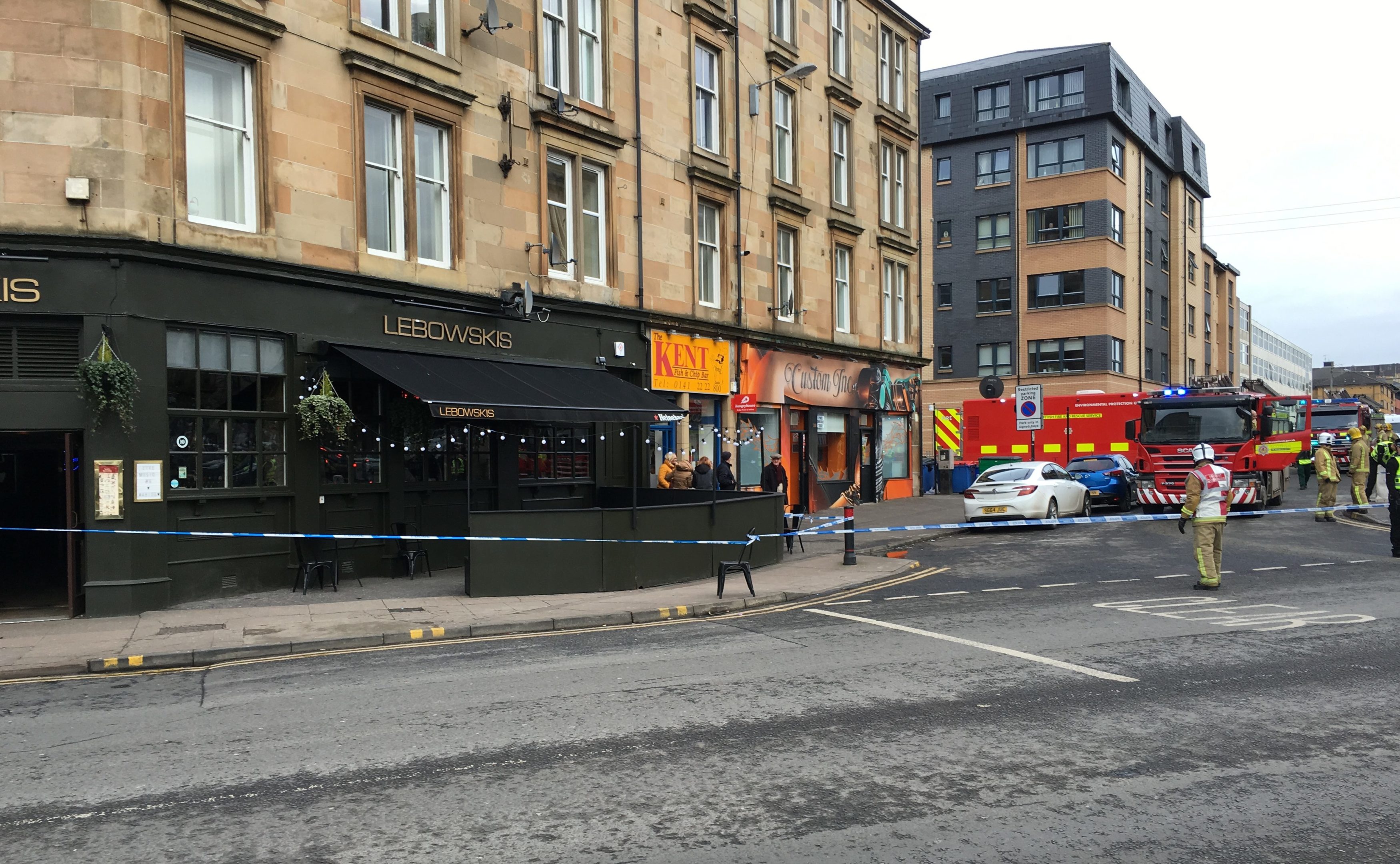 Lebowskis on Argyle Street was cordoned off (Ross Crae / DC Thomson)