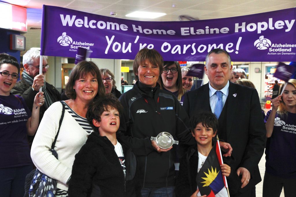 Elaine and family with Henry Simmons (Alzheimer Scotland)