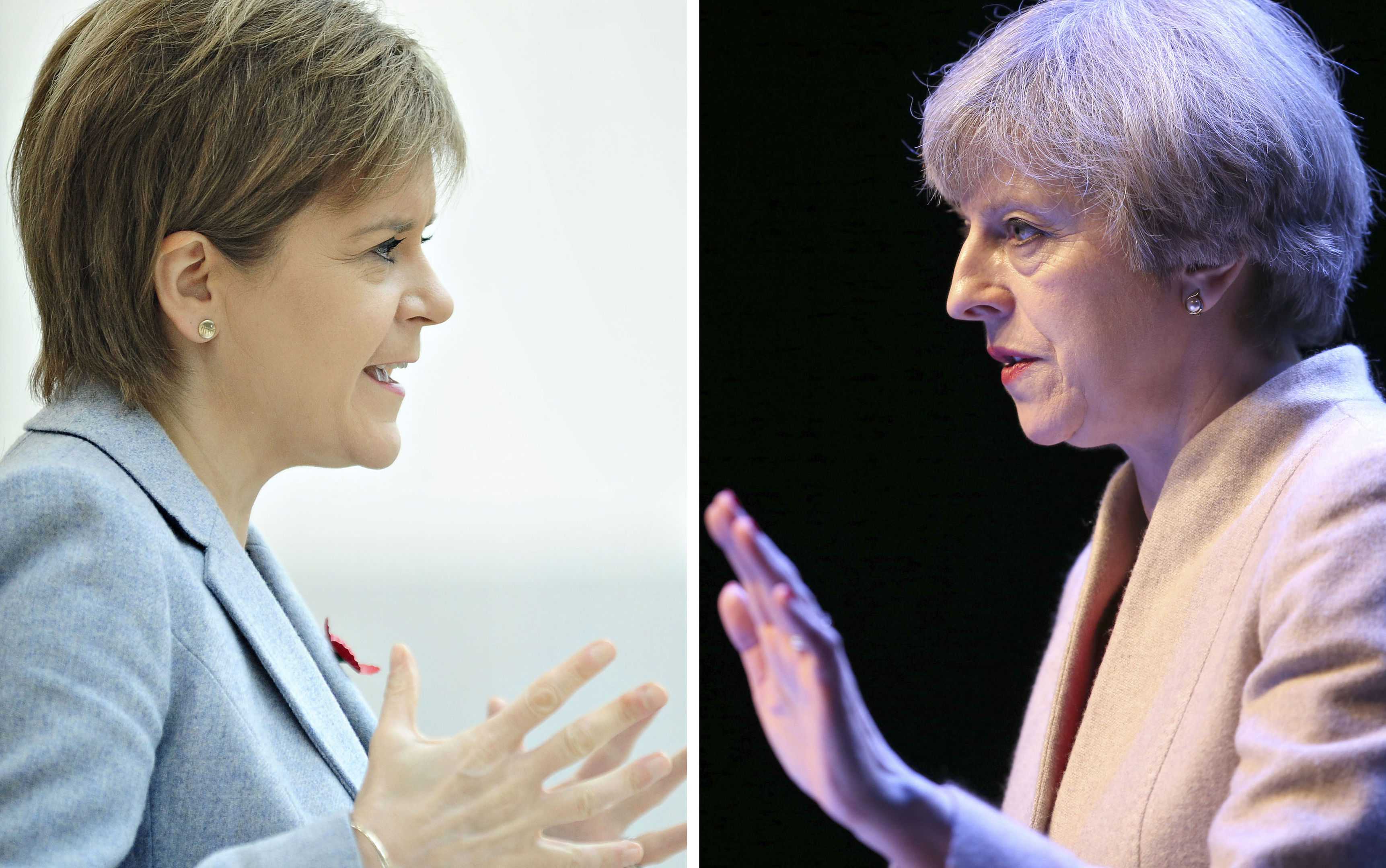 First Minister Nicola Sturgeon (left) and Prime Minister Theresa May, as the UK Government said it will reject a request from the Scottish Government for a second referendum on independence. (PA Wire)