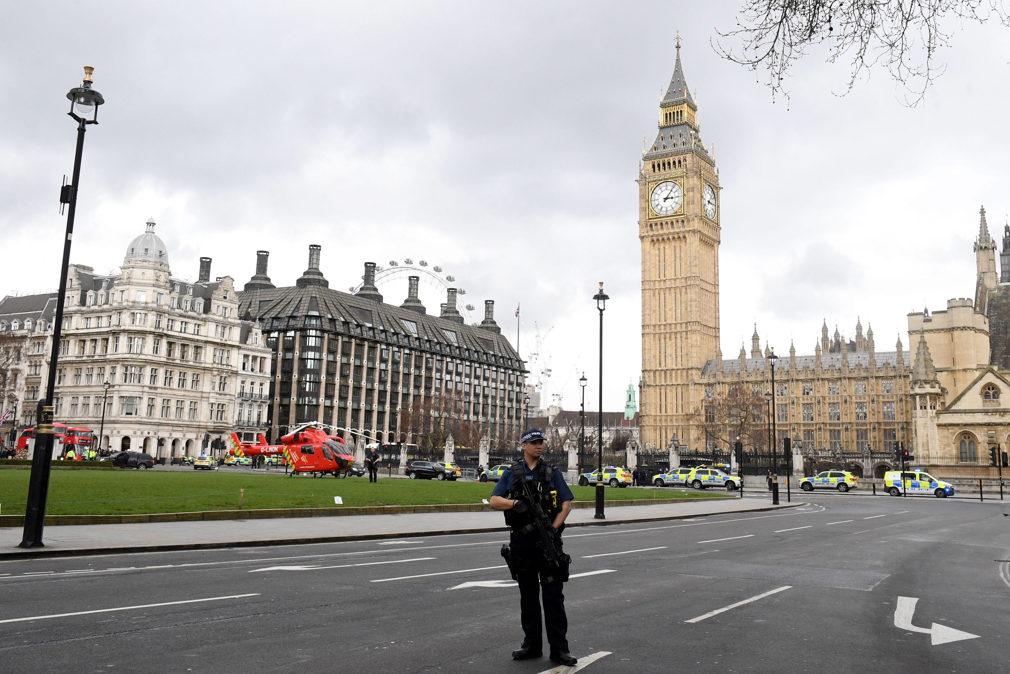 Police outside the Palace of Westminster, London (Victoria Jones/PA Wire)