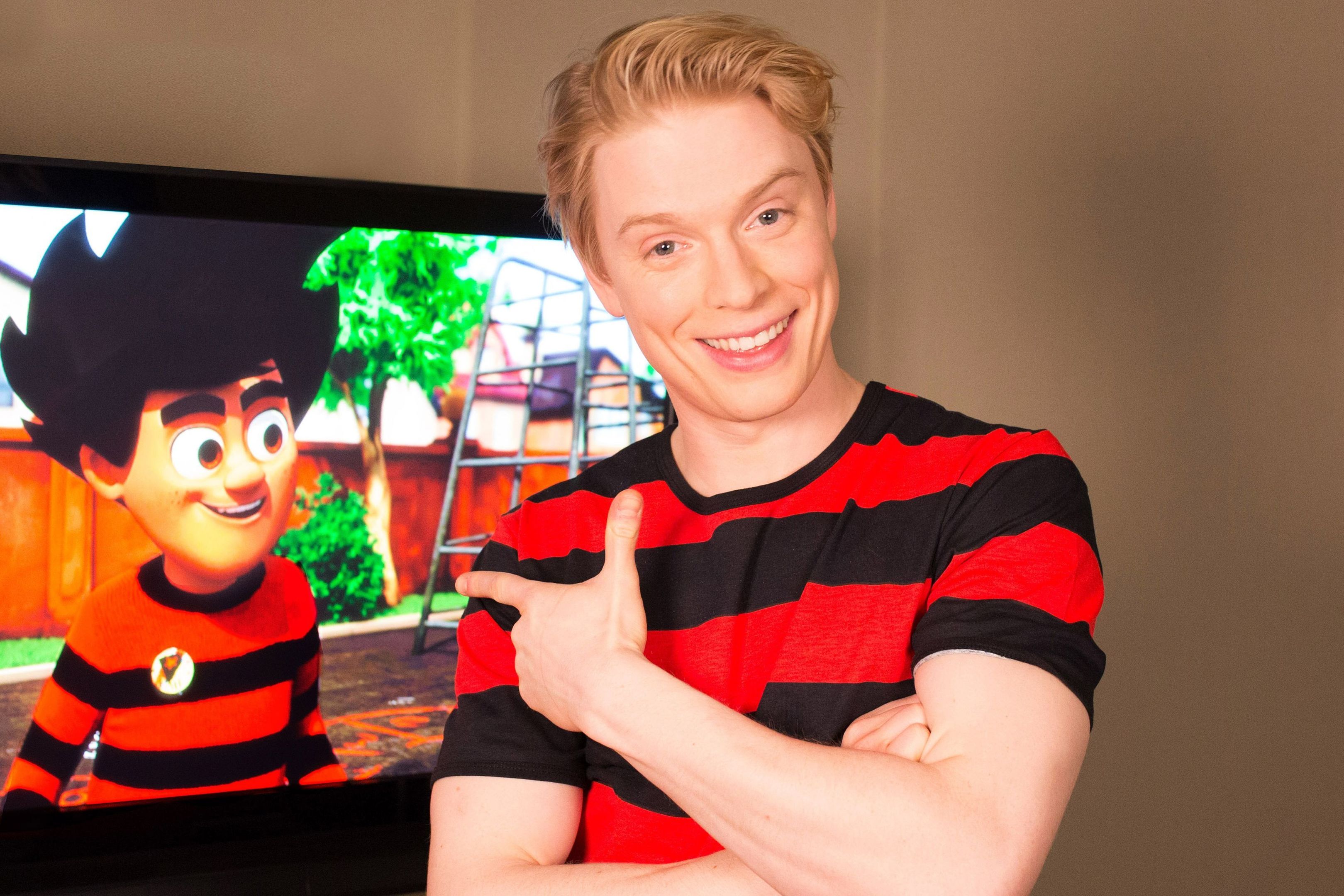 Freddie Fox, who has landed a new TV role as the Beano comic's chief mischief-maker Dennis. (CBBC/Beano Studios/PA Wire)