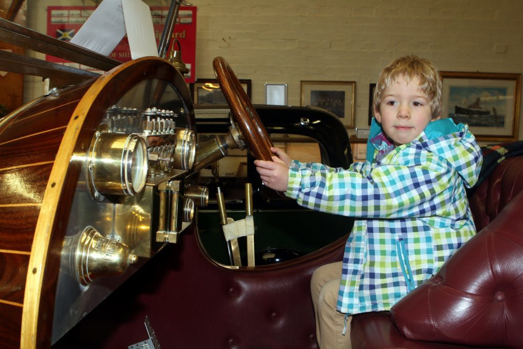 Dundee Museum of transport, pic shows: Lewis Shearer 5 from Dundee at Chitty Chitty Bang Bang (Evening Telegraph, DC Thomson)
