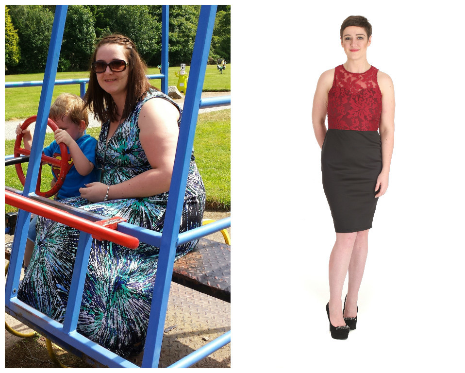 Stephanie (Before: 14 stone 2lb, dress size 16/18 and After: 10 stone 1lb, dress size 10/12 - Weight loss: 4 stone 1lb)