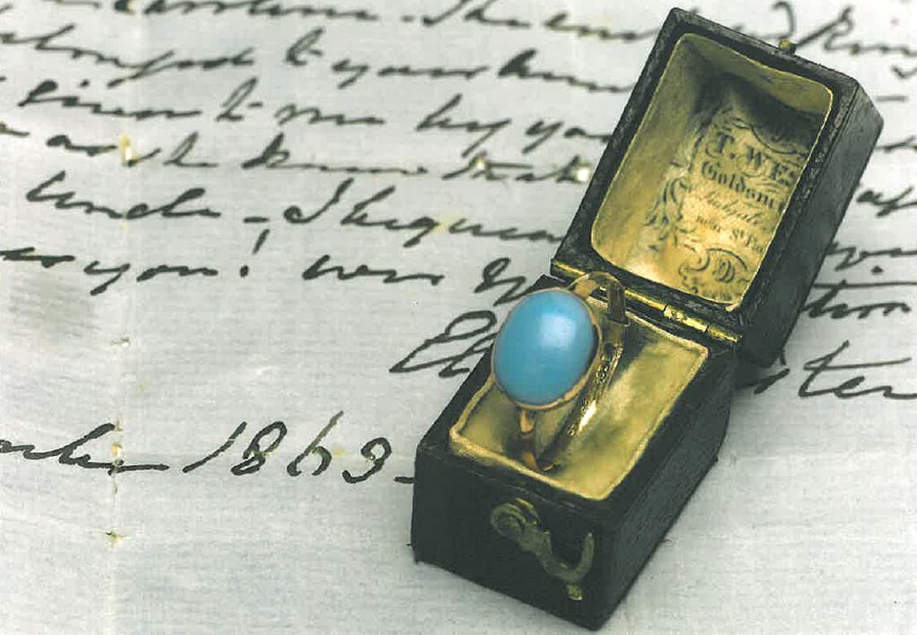 A gold and turquoise ring once owned by Jane Austen was stopped from leaving the country (Department for Culture, Media and Sport/Press Association Images)