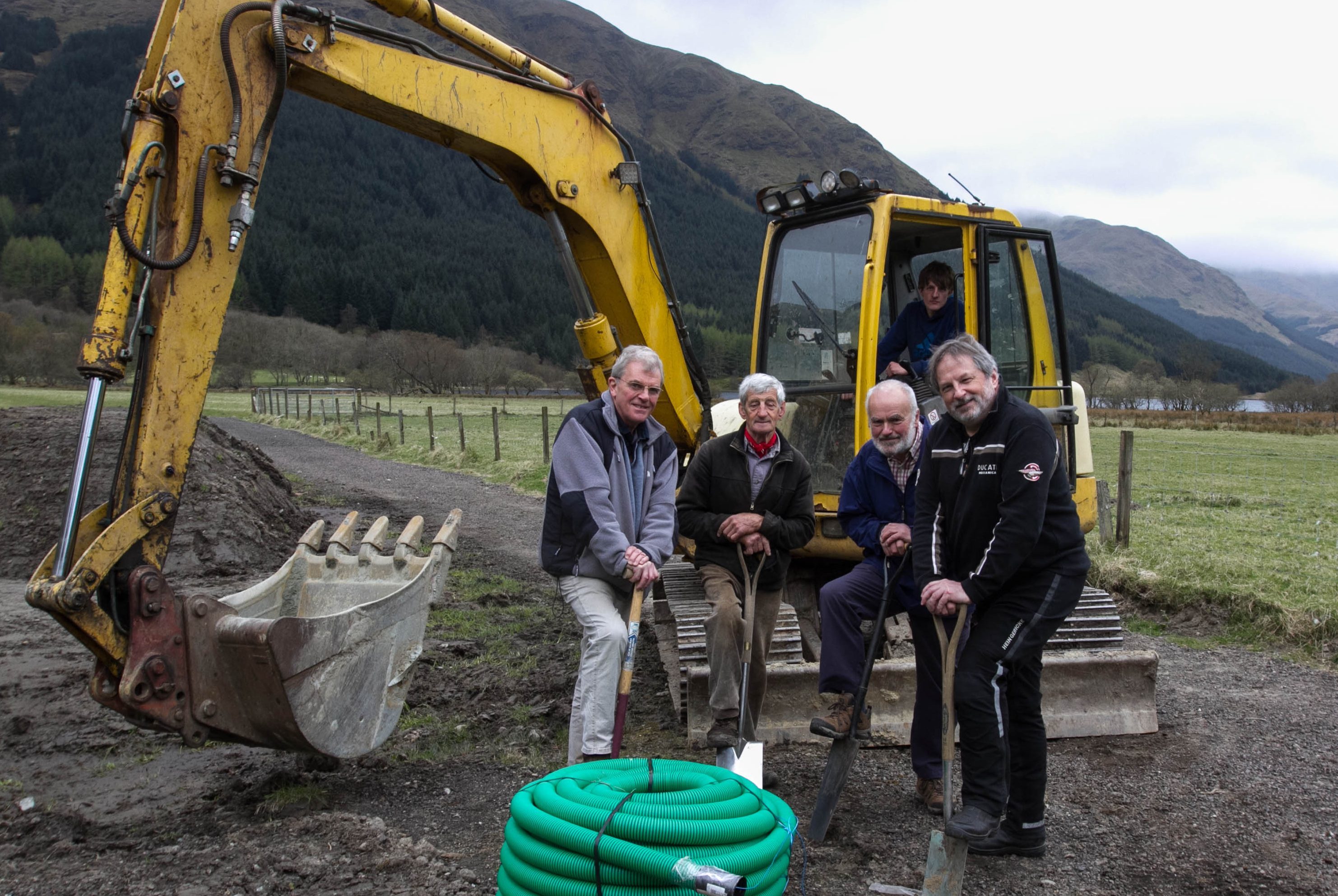 The locals get to work on laying the foundations (Chris Austin / DC Thomson)